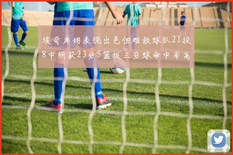 埃奇库姆表现出色但难救球队21投8中斩获23分5篮板三分球命中率高达45